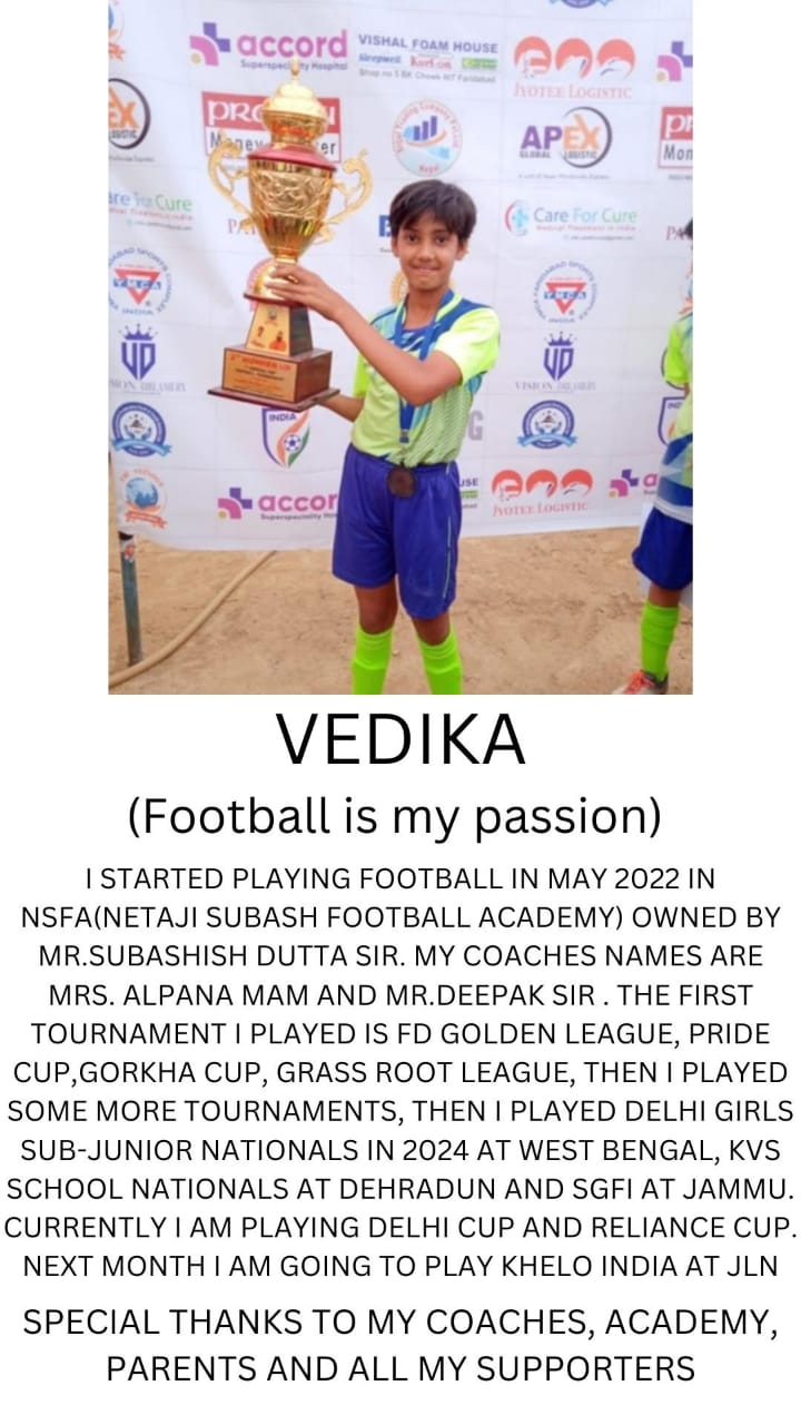 Vedika Saha — Sub-Junior Girls National Championships 2024 & SGFI 2025 Champion